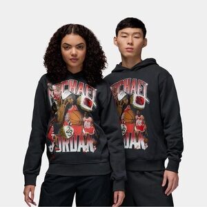 NWT Air Jordan Flight Fleece Off Noir Graphic Pullover Hoodie